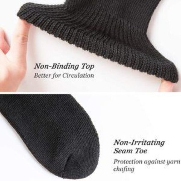 DIABETIC COMFORT SEAM SOCKS MD UNISEX 2 PACK - Picture 7 of 9
